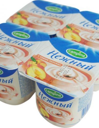 Продукт йогуртный Campina Нежный сливки-персик 5%