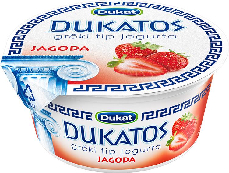 Йогурт Dukat Греческий клубничный