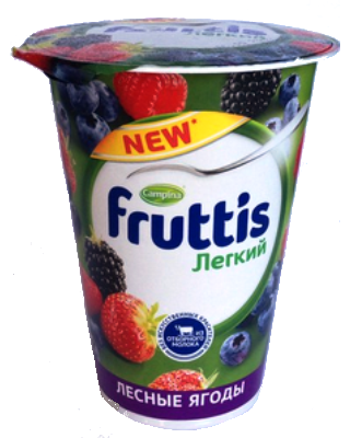 Йогурт Fruttis легкий лесные ягоды