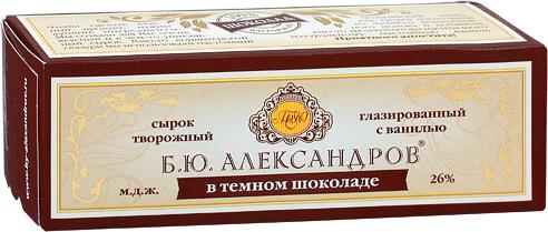 Твороженный рожок Б. Ю. Александров темный шоколад