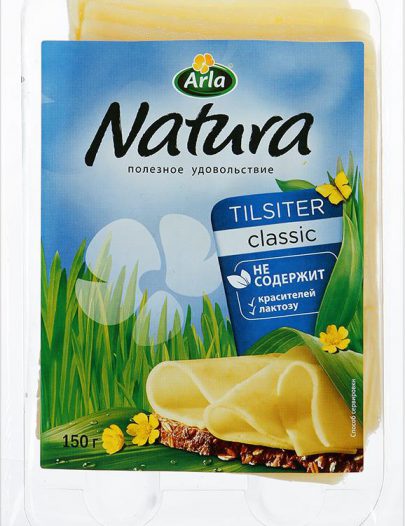 Сыр Arla Natura Тильзитер classic нарезка 45%