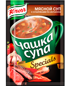 Суп Knorr мясной с сухариками по-испански