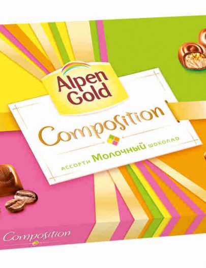 Шоколадные конфеты Alpen Gold Composition ассорти молочный шоколад