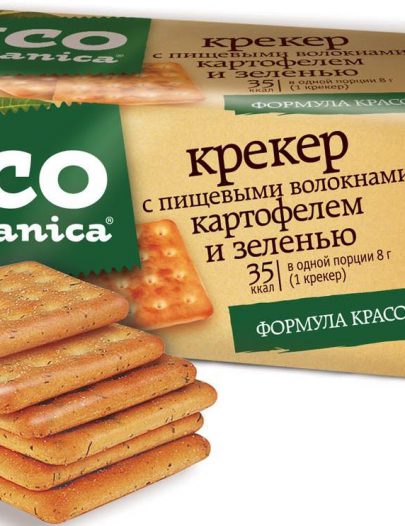 Крекер Eco Botanika с пищевыми волокнами картофелем и зеленью