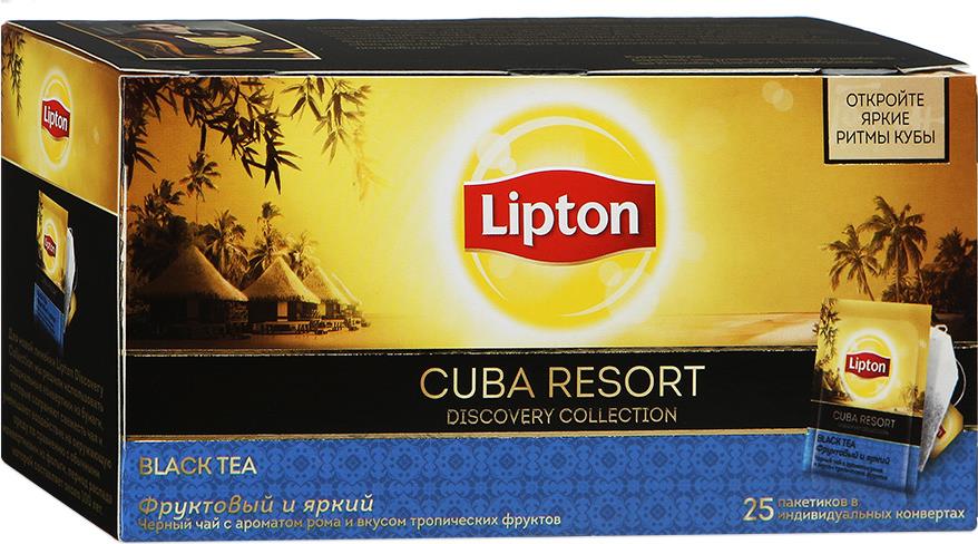 Чай Lipton Cuba Resort черный байховый ароматизированный