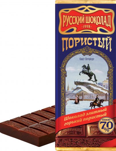Шоколад Русский элитный горький пористый