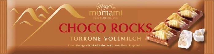 Шоколад Mount Momami Choco Rocks молочный и белый с нугой