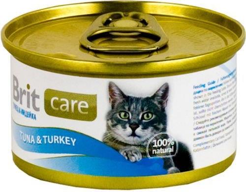 Консервы Brit care для кошек с тунцом и индейкой