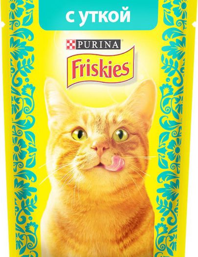 Корм Friskies для кошек консервированный с уткой в подливе