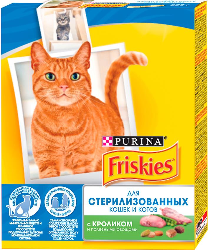 Корм Friskies для стерилизованных кошек с кроликом и овощами