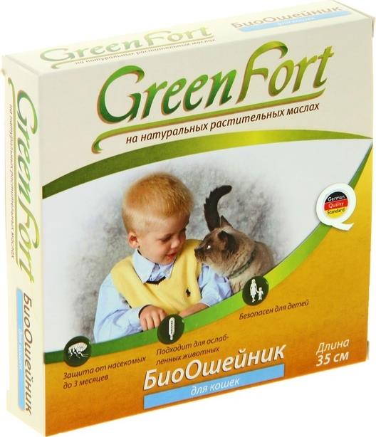 Green Fort БиоОшейник от блох для кошек 35 см
