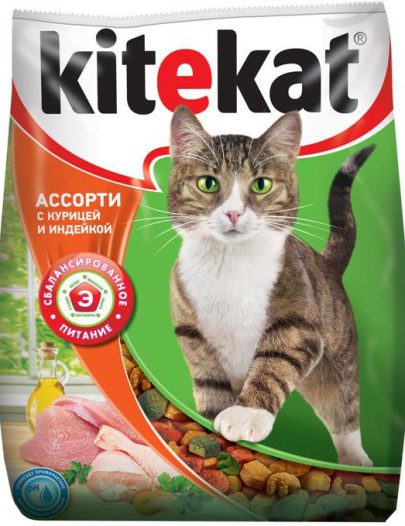 Сухой корм для кошек Kitekat Телятинка аппетитная