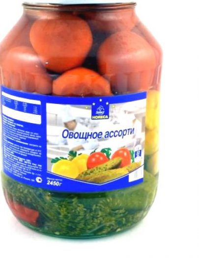 Ассорти Horeca Select  овощное из томатов огурцов и патиссонов