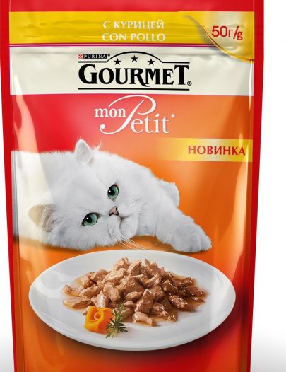 Корм Gourmet для кошек Mon Petit Курица консервированный полнорационный