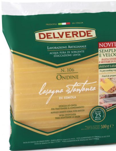 Макароны Delverde Лазанья Ondine semola №106 с добавлением манной крупы