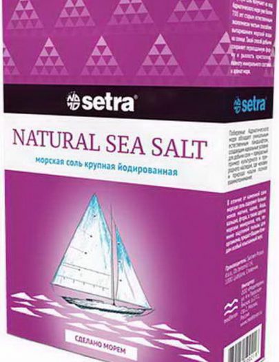 Соль Setra пищевая морская йодированная крупная