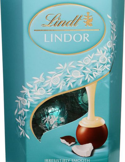 Конфеты Lindt Lindor из молочного шоколада с кокосовой нежной тающей начинкой