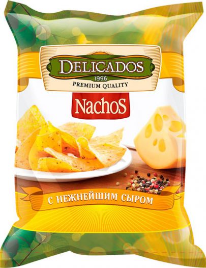 Чипсы Delicados Nachos кукурузные с сыром