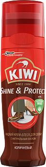 Жидкий крем-блеск Kiwi Shine & Protect коричневый