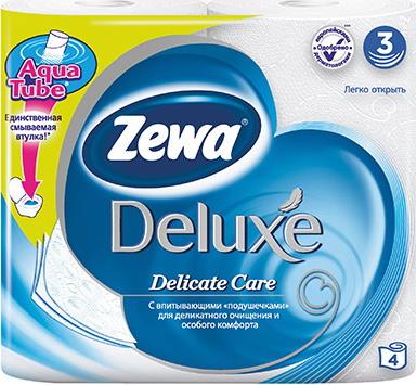 Туалетная бумага Zewa Deluxe Белая