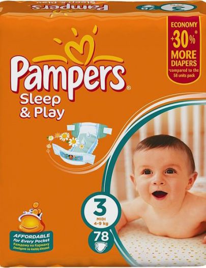 Подгузники Pampers Sleep&Play Midi (4-9 кг) с ароматом ромашки
