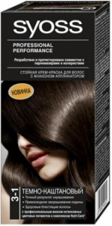 Краска для волос Syoss темно-каштановый 3-1