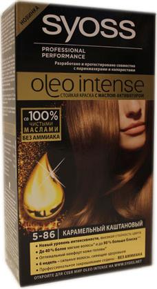 Краска для волос Syoss Oleo карамельный каштановый 5-86