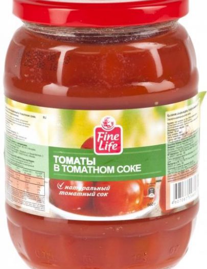 Томаты Fine Life неочищенные в томатном соке