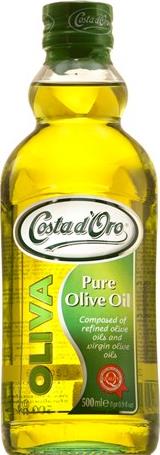 Масло оливковое рафинированное Costa d'Oro с добавлением масла оливкового нерафинированного