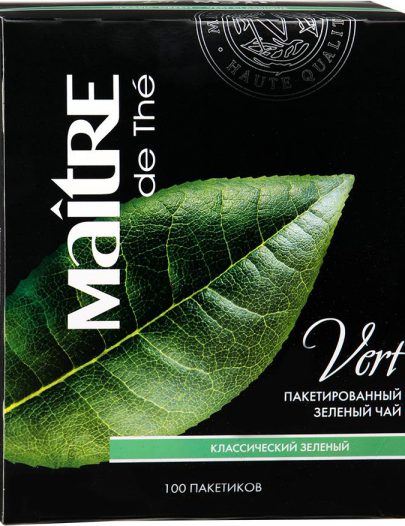 Чай Maitre de the зеленый классический 100 пакетиков по 2 г