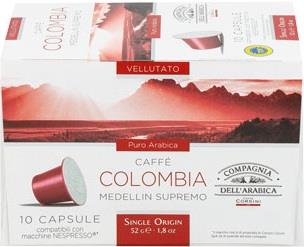 Кофе Compagnia Dell Arabica Colombia medellin supremo в капсулах