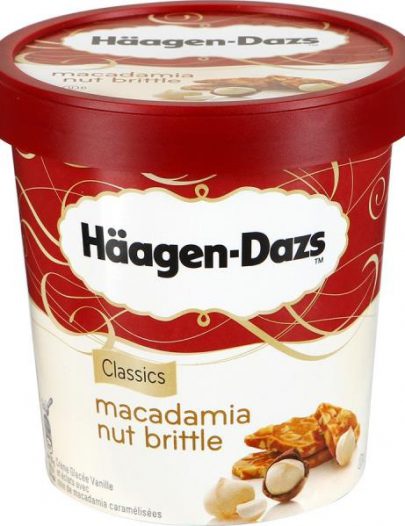 Мороженое Haagen-Dazs ванильный пломбир с орехами макадамия