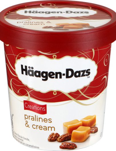 Мороженое Haagen-Dazs ванильный пломбир крем-пралине