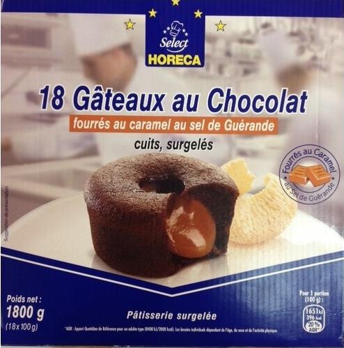 Шоколадные пирожные Horeca Select с подсоленной карамелью замороженные