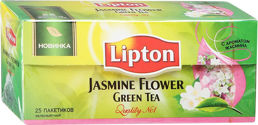Чай Lipton Green Jasmine с ароматом жасмина зеленый в пакетиках 25х1