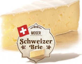 Сыр мягкий Brie  Moser с белой плесенью50%