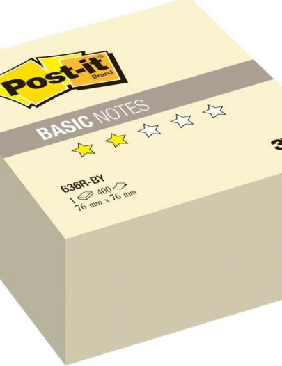 Стикеры Post-It Basic 76Х76 400 листов желтые